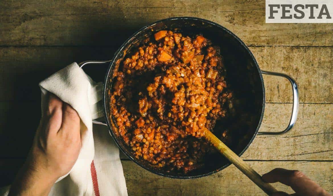 lentejas con tocino
