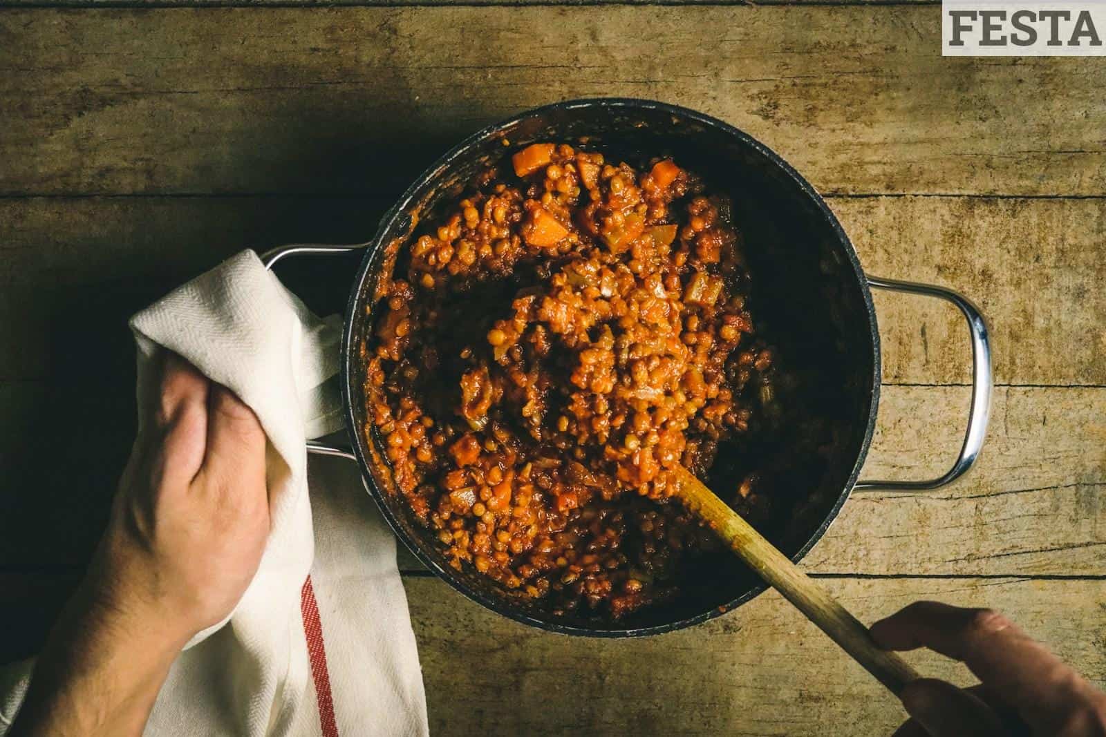lentejas con tocino